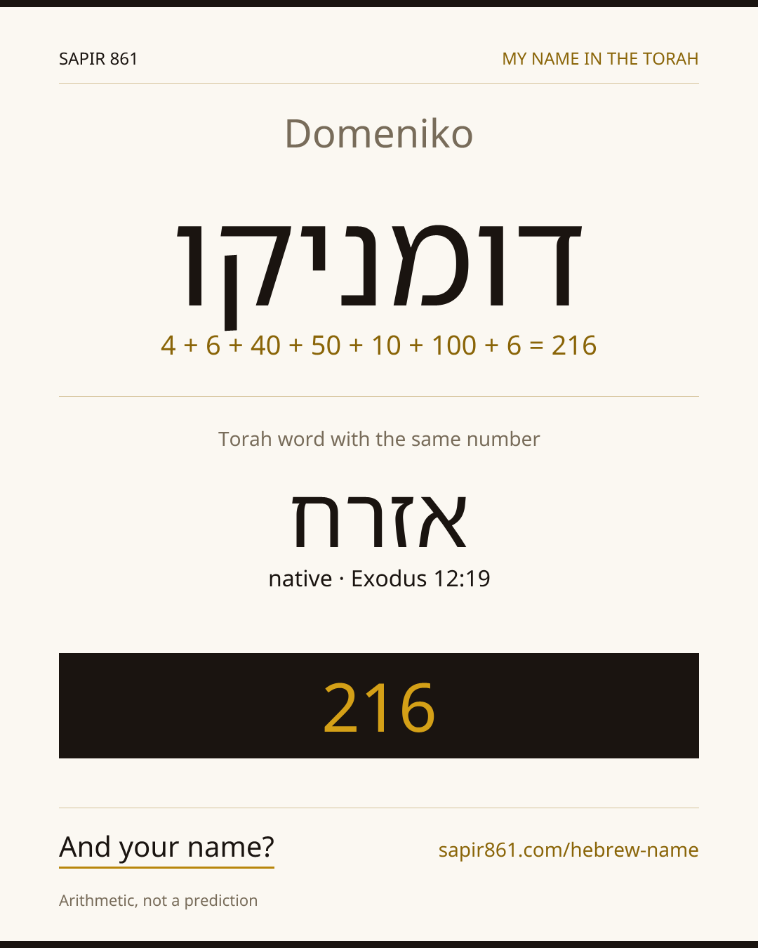 Domeniko — דומניקו