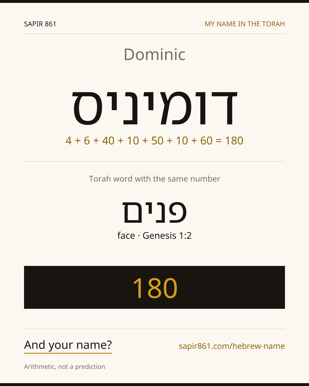 Dominic — דומיניס