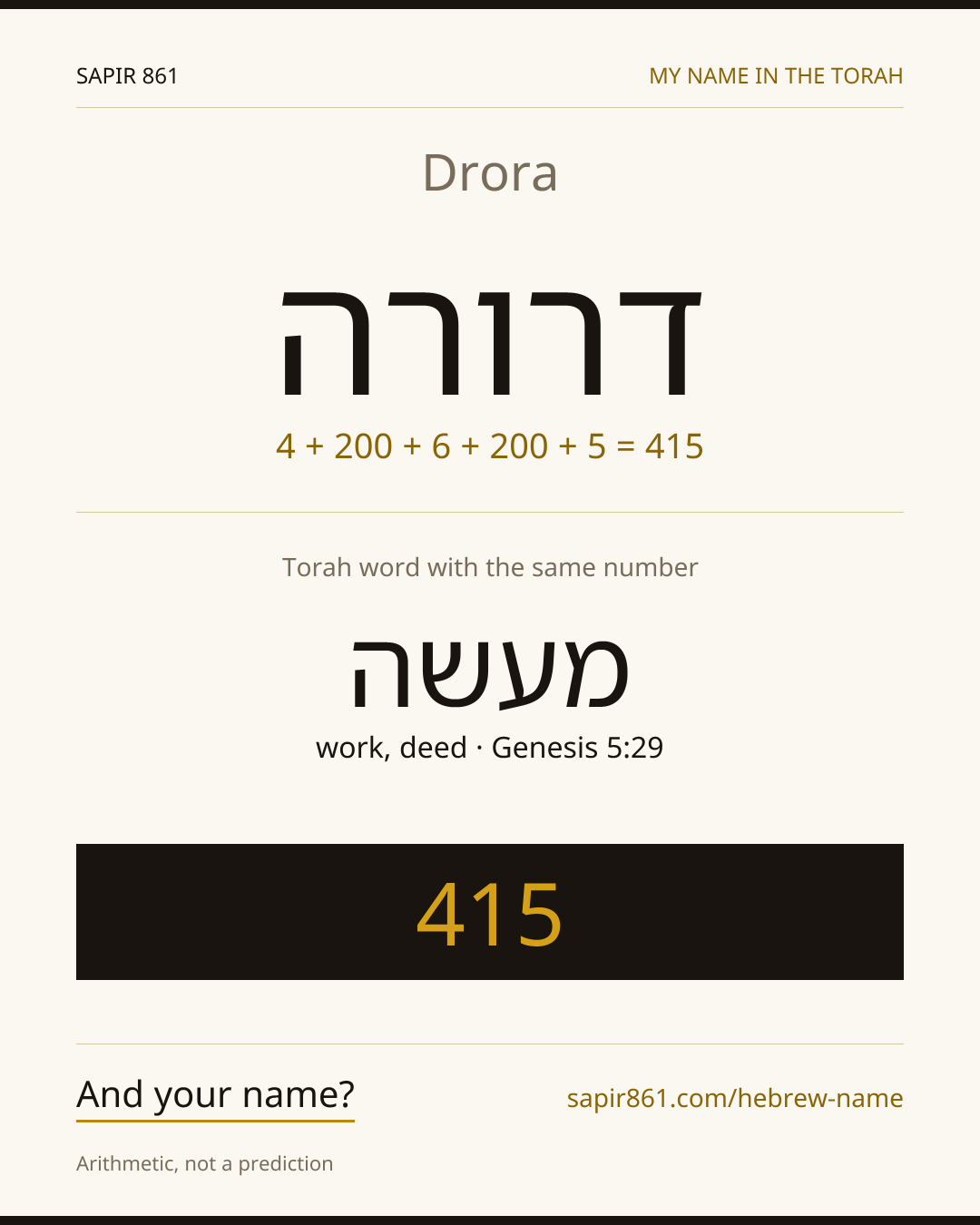 Drora — דרורה