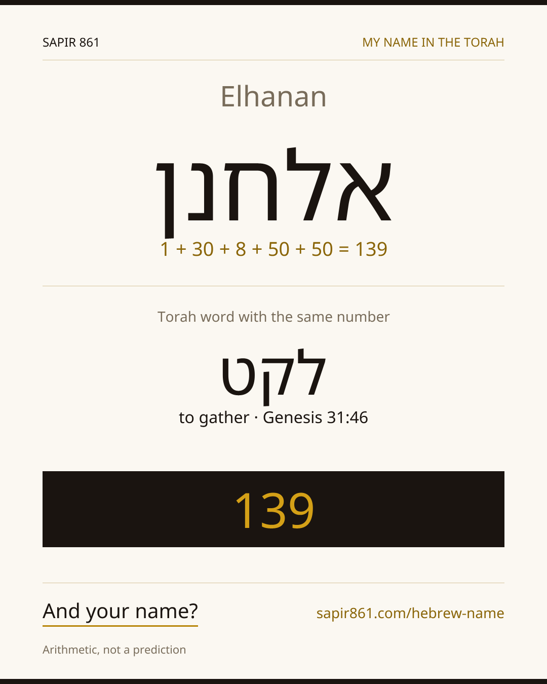 Elhanan — אלחנן