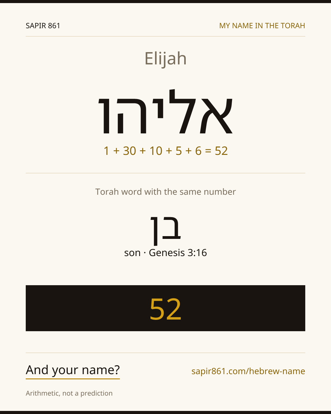 Elijah — אליהו