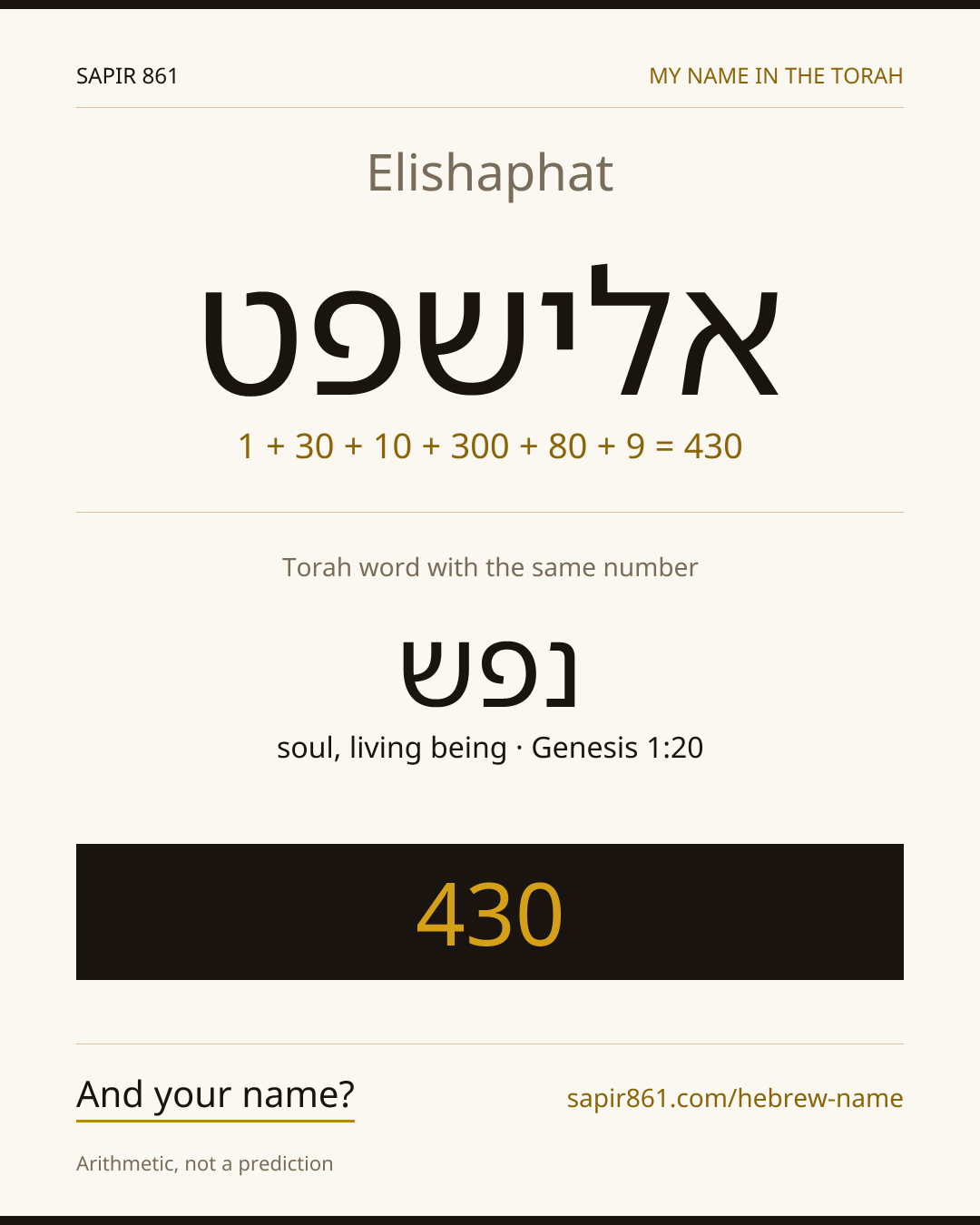 Elishaphat — אלישפט