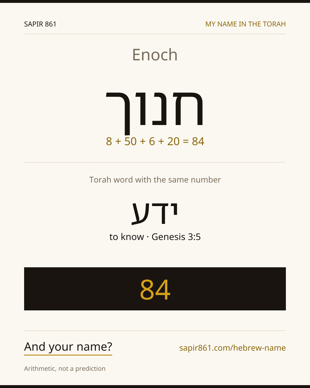 Enoch — חנוך