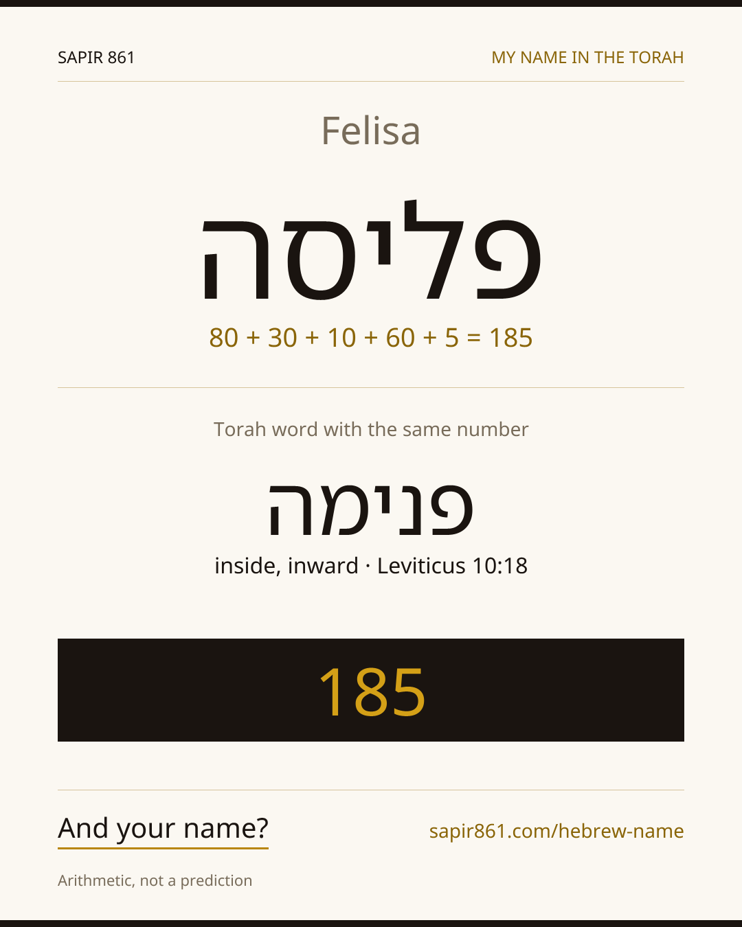 Felisa — פליסה