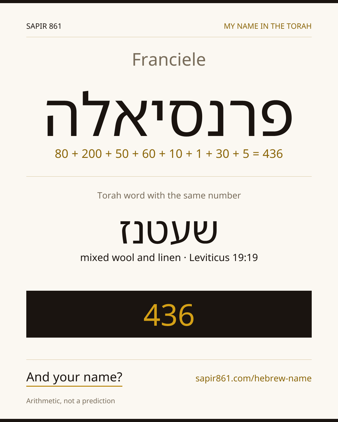 Franciele — פרנסיאלה