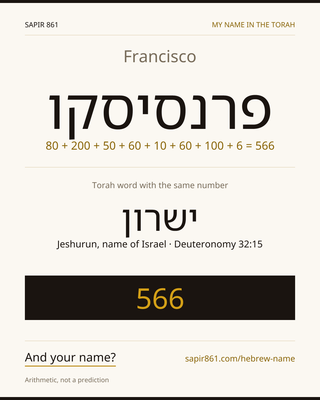 Francisco — פרנסיסקו