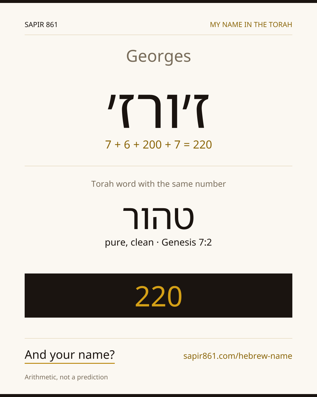 Georges — ז׳ורז׳