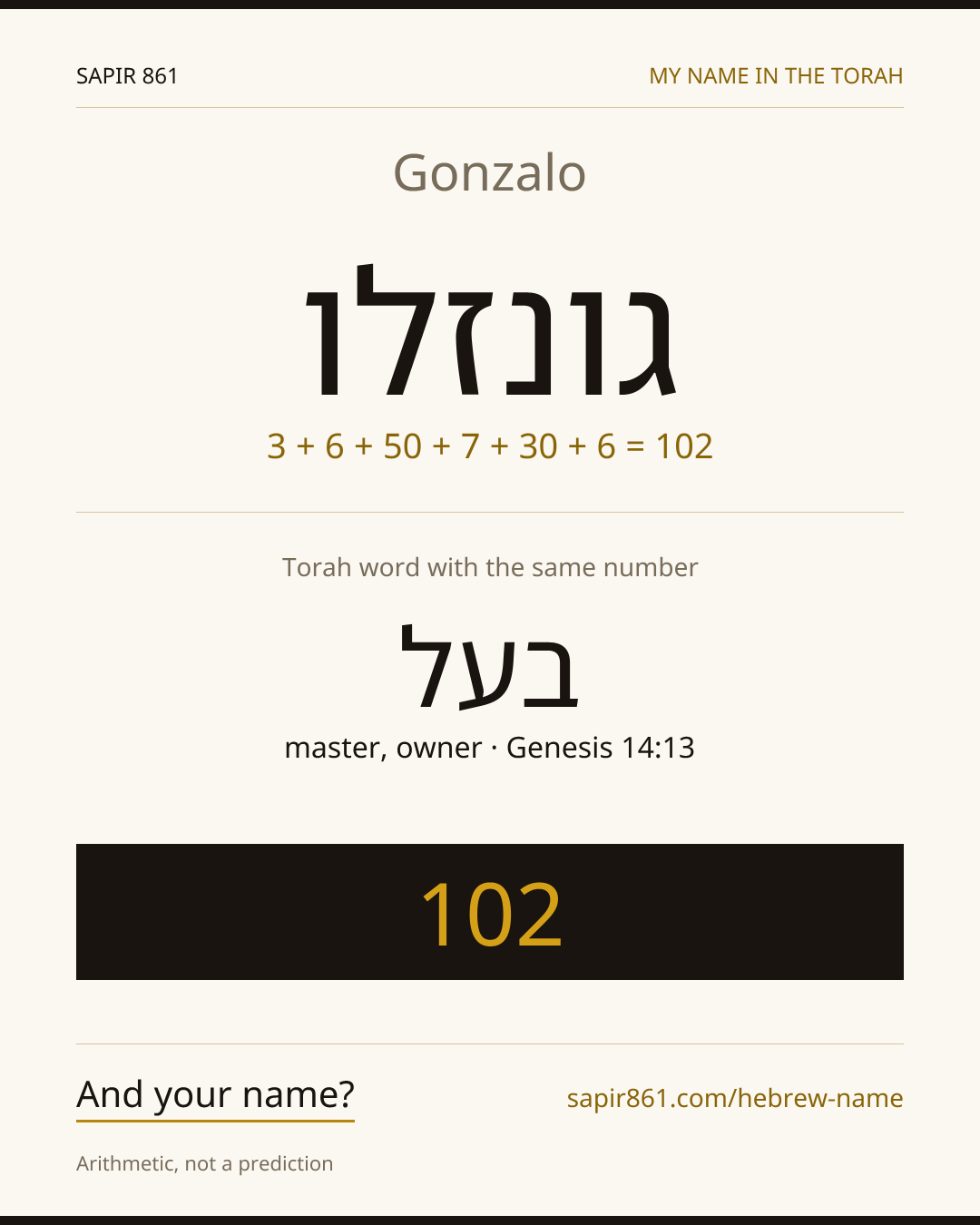 Gonzalo — גונזלו