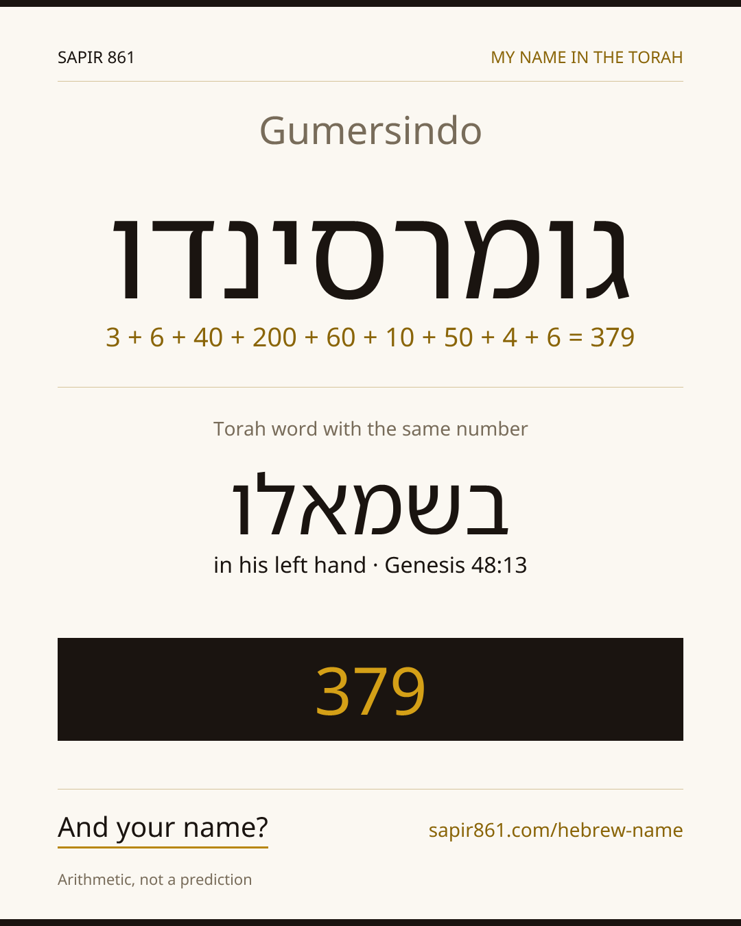 Gumersindo — גומרסינדו