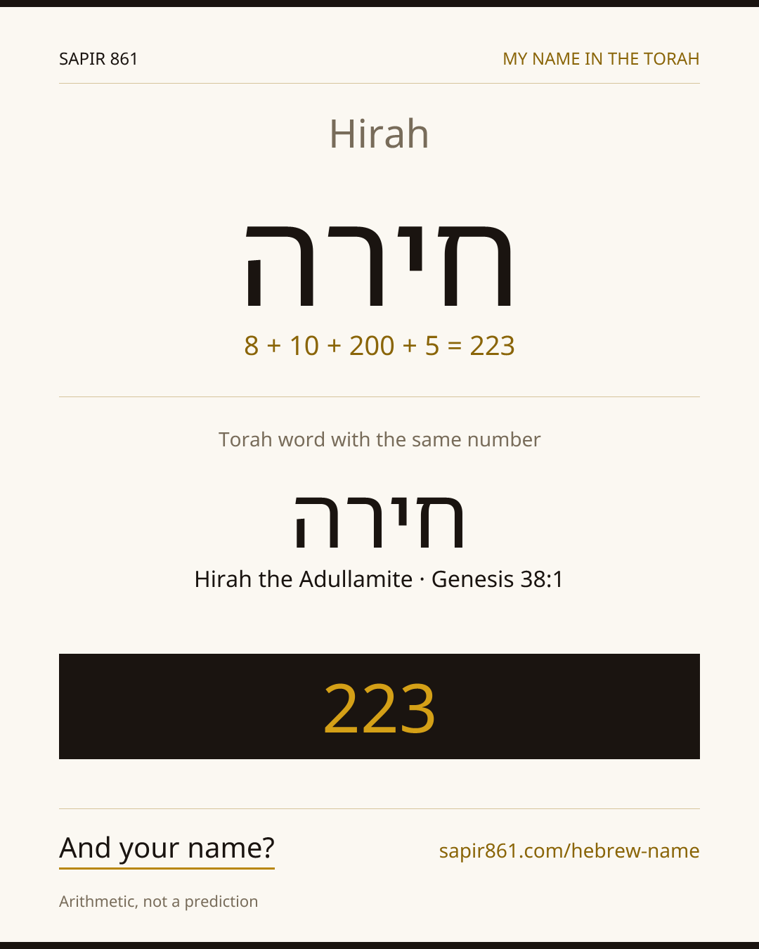Hirah — חירה