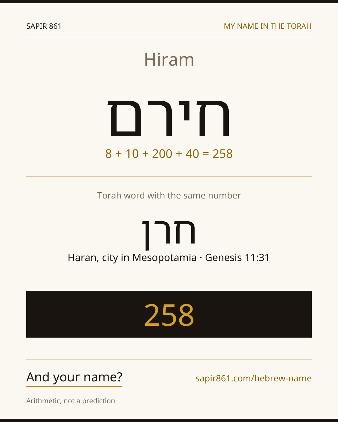 Hiram — חירם