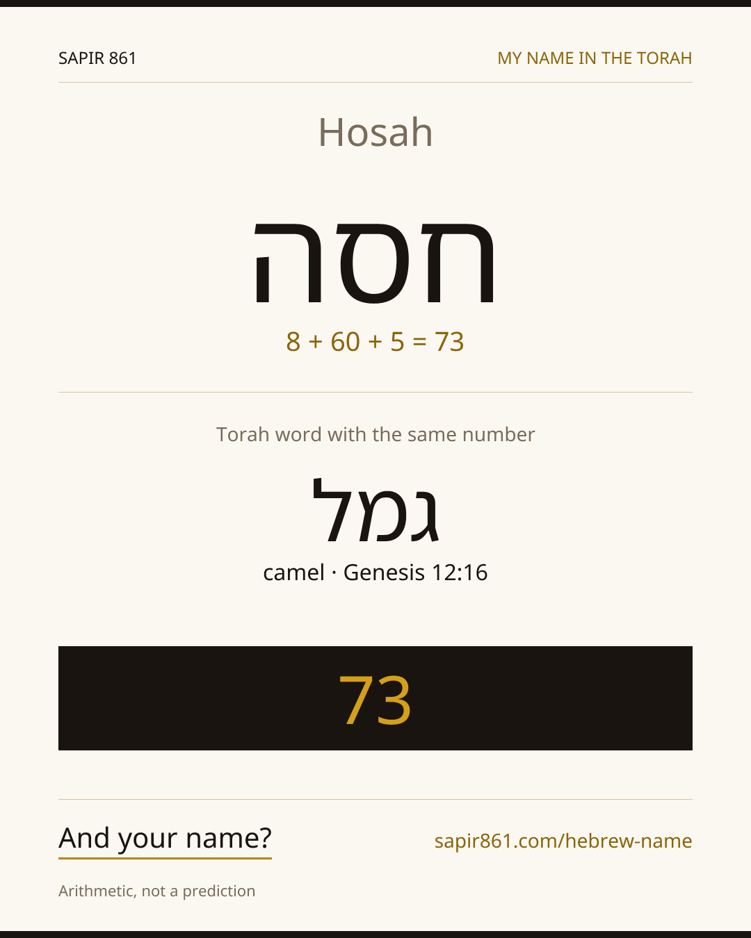 Hosah — חסה