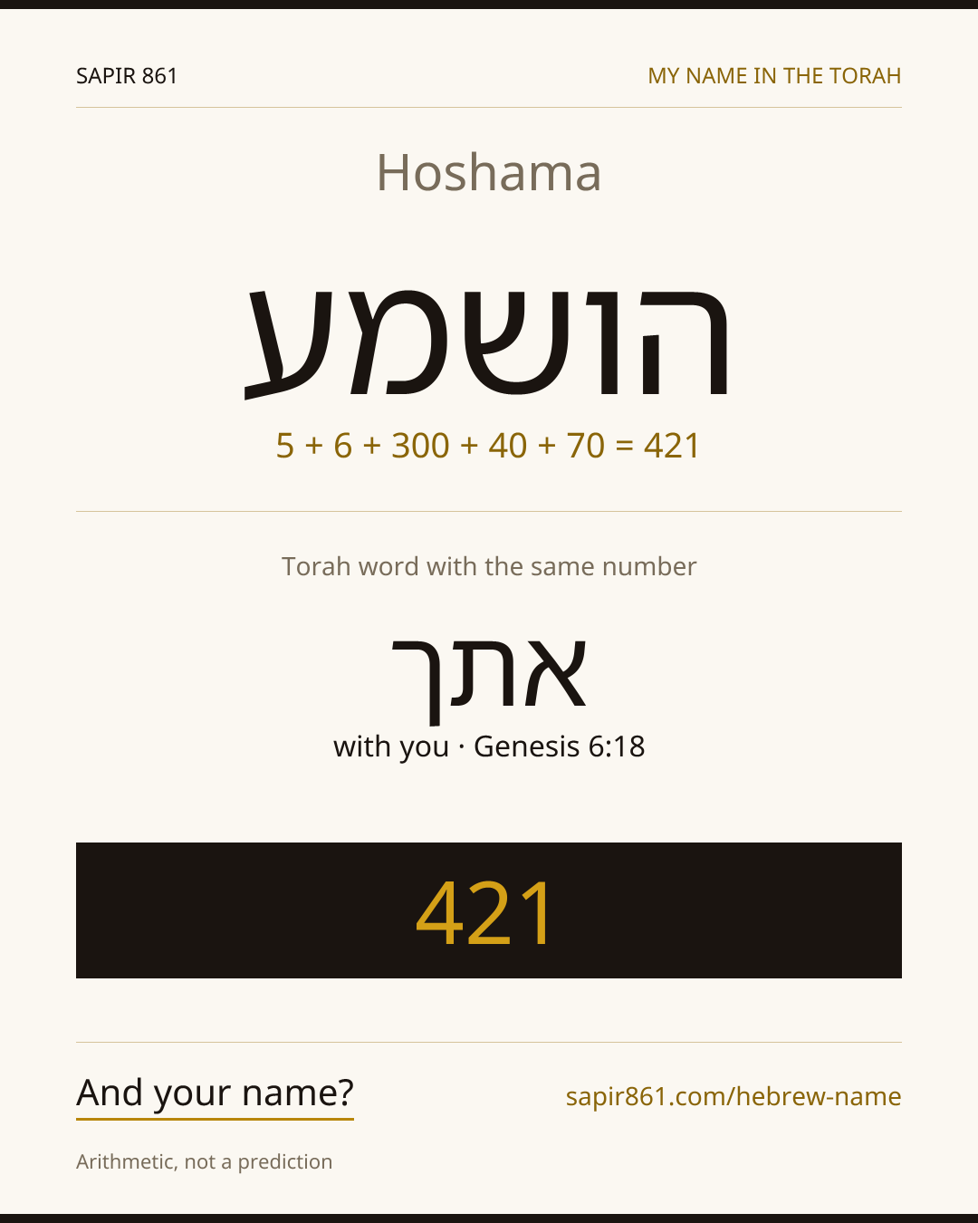 Hoshama — הושמע