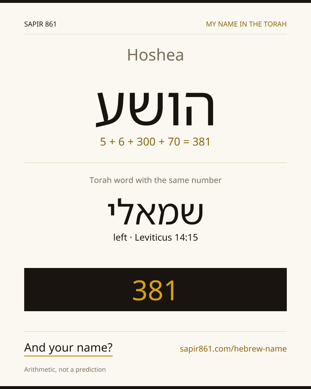 Hoshea — הושע