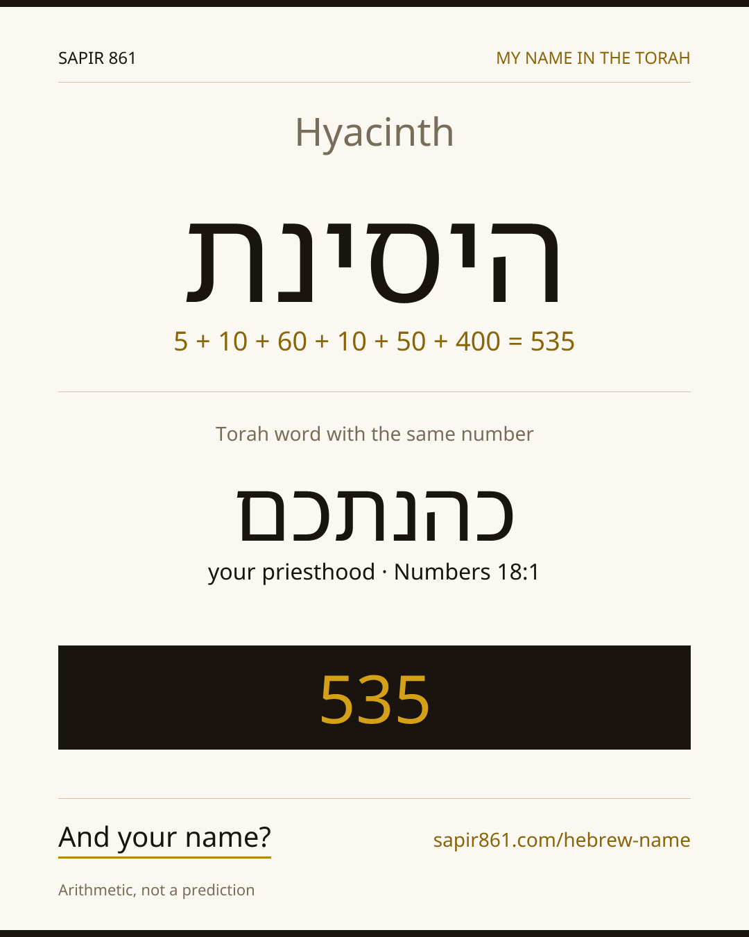 Hyacinth — היסינת