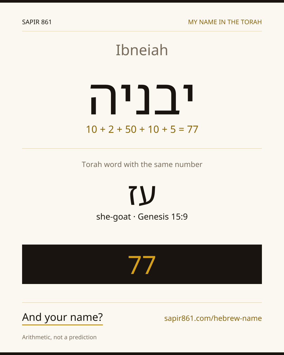 Ibneiah — יבניה