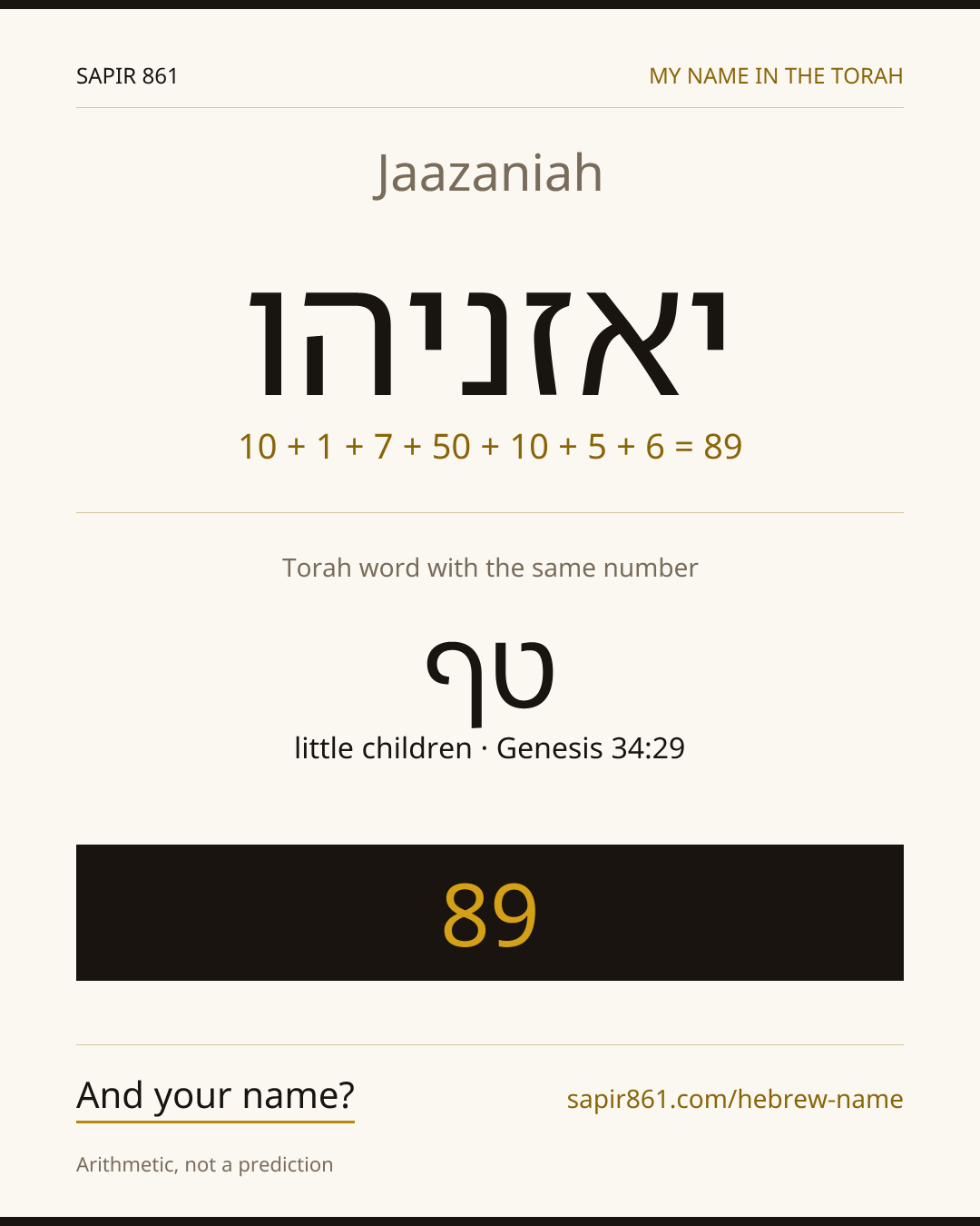 Jaazaniah — יאזניהו
