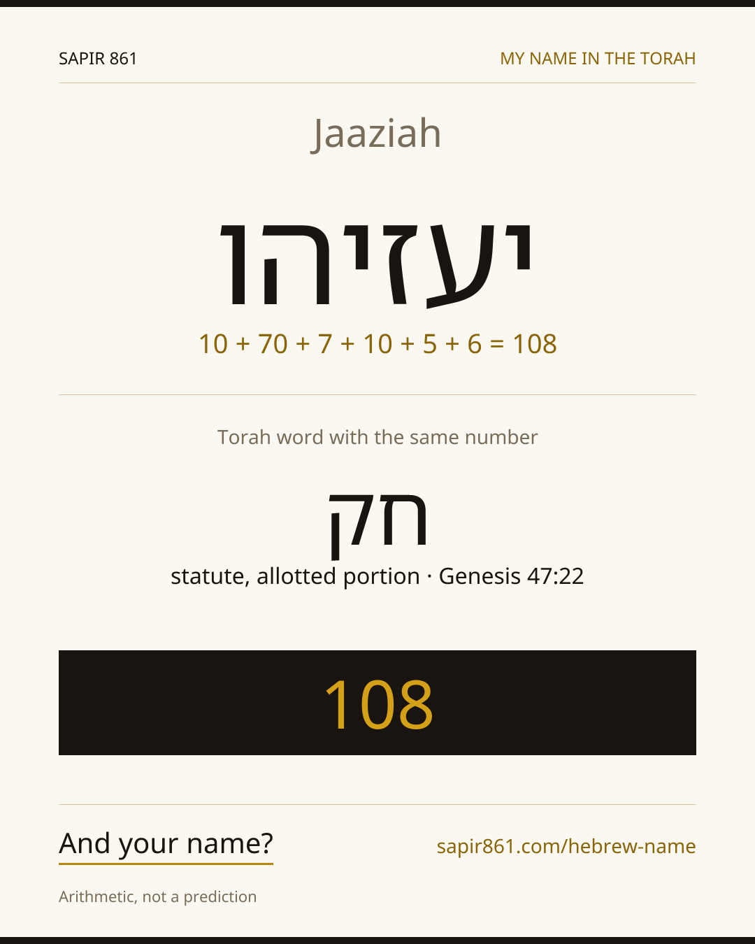 Jaaziah — יעזיהו