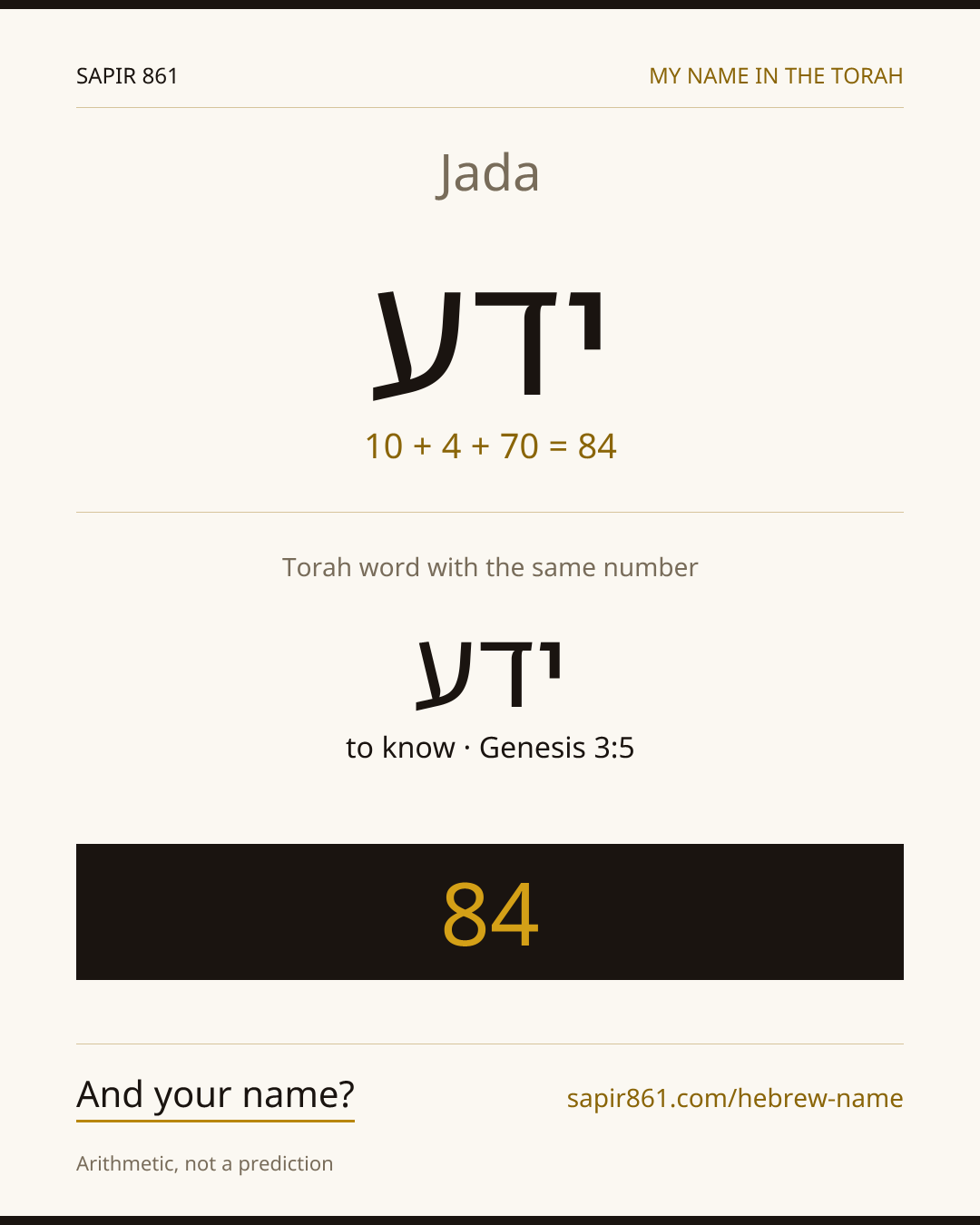 Jada — ידע