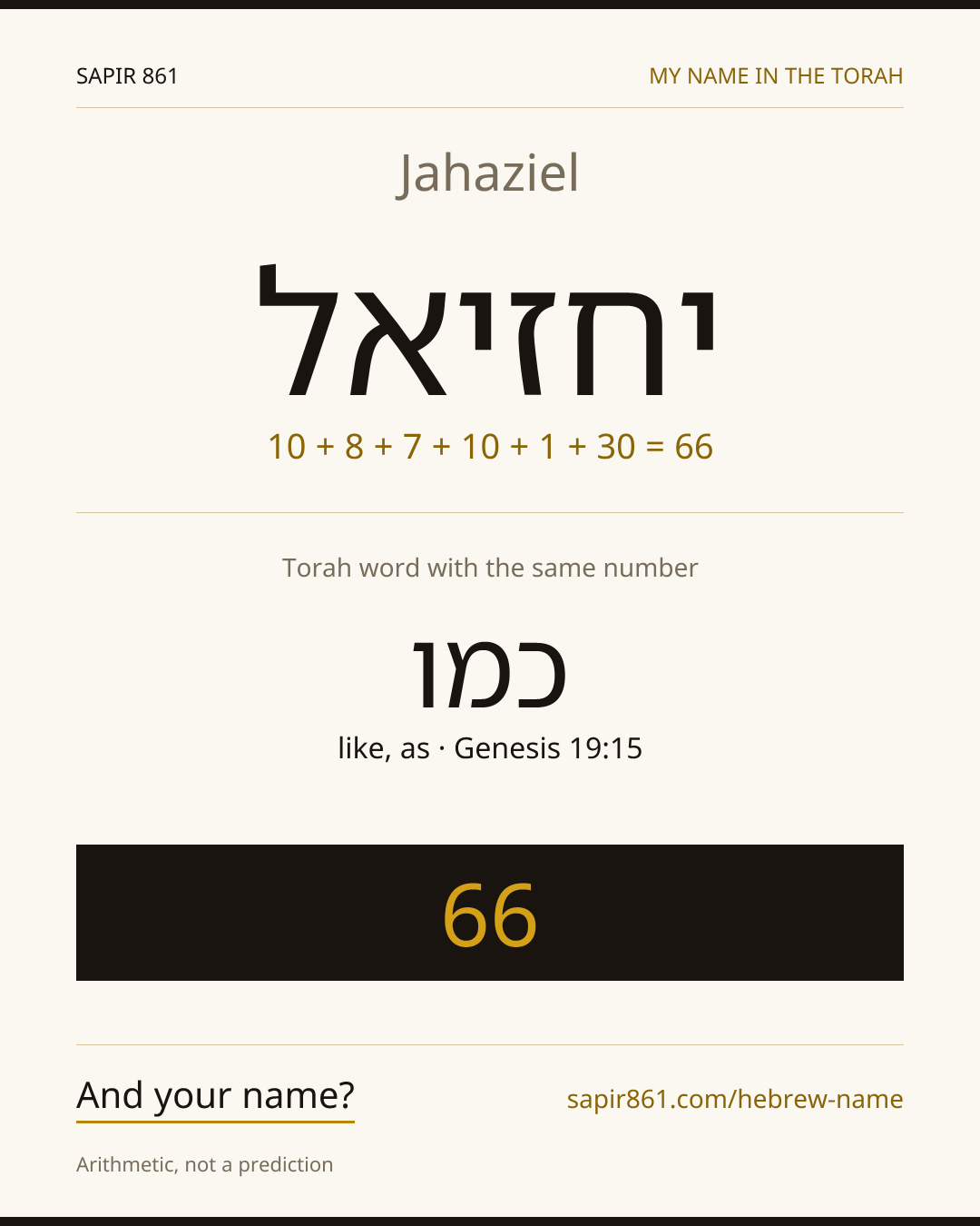 Jahaziel — יחזיאל