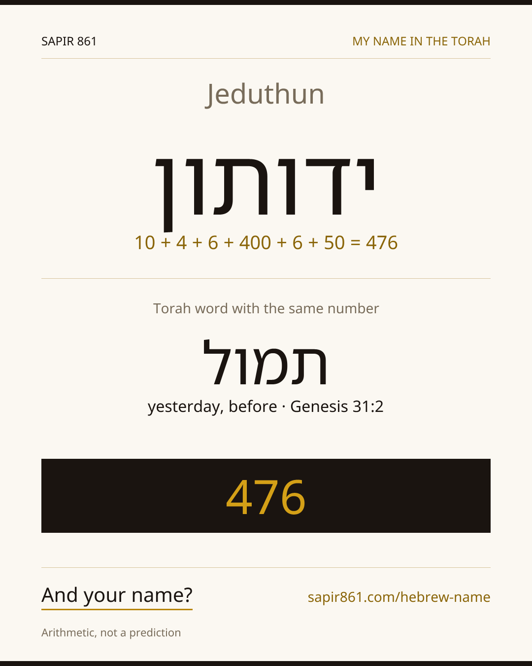 Jeduthun — ידותון