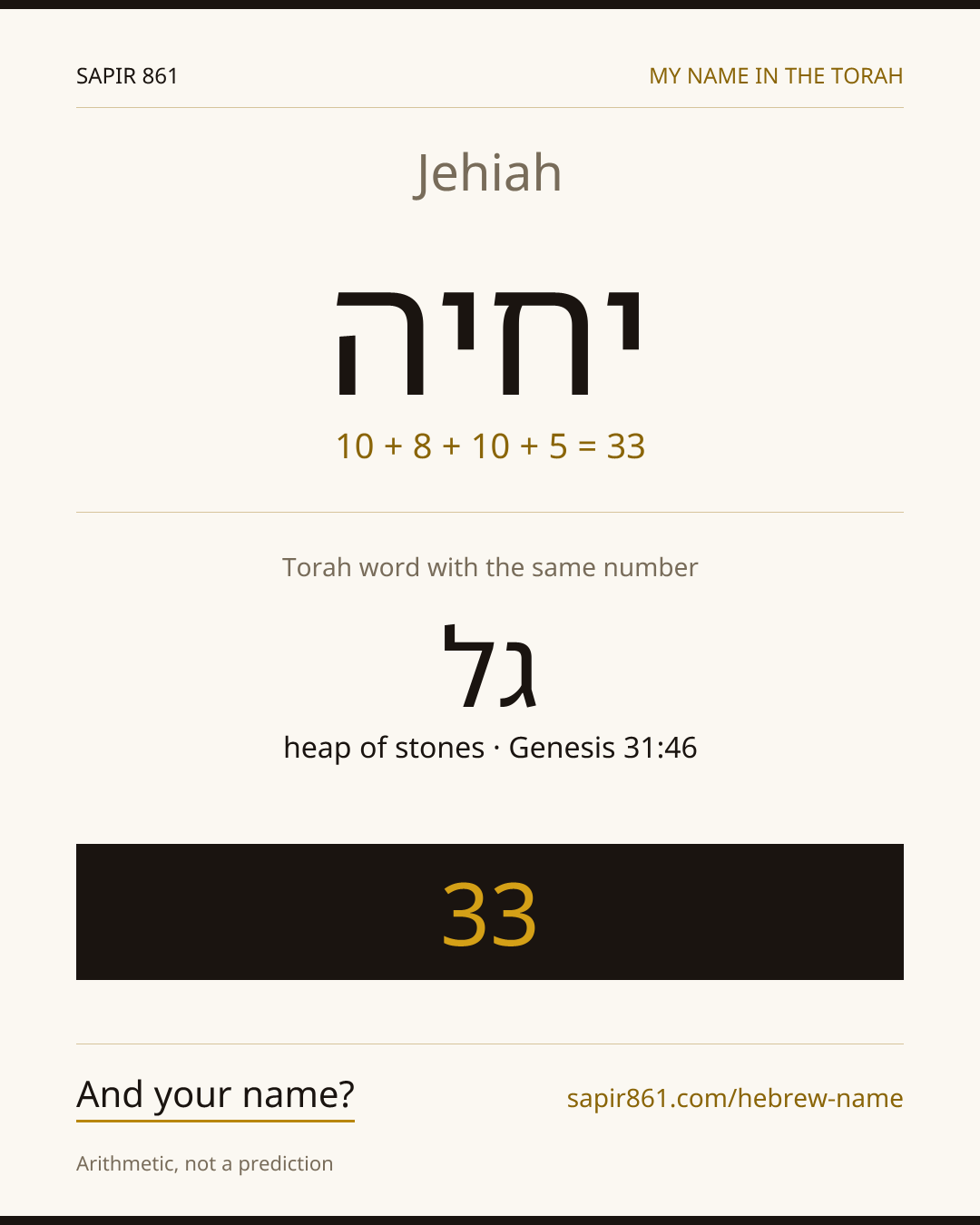 Jehiah — יחיה
