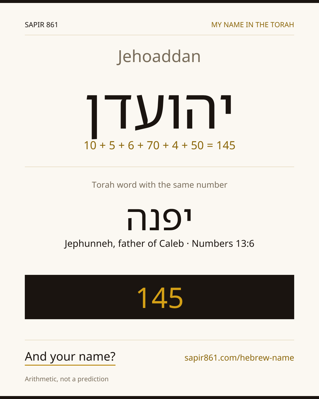 Jehoaddan — יהועדן