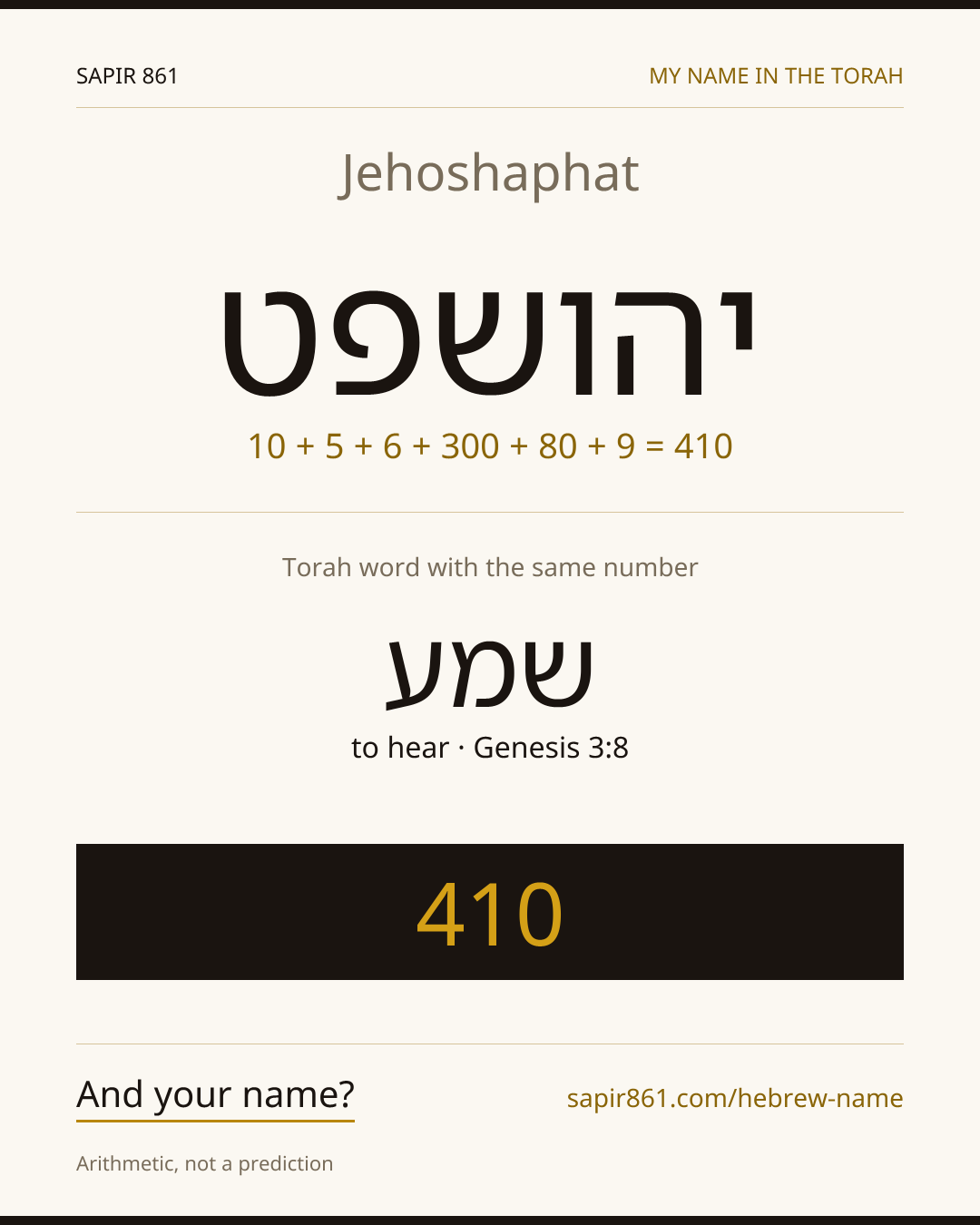 Jehoshaphat — יהושפט