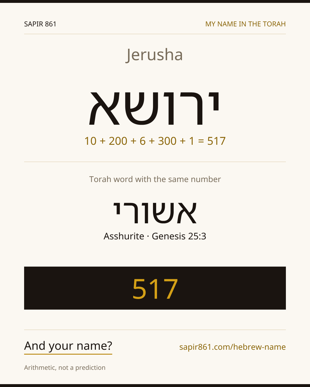 Jerusha — ירושא