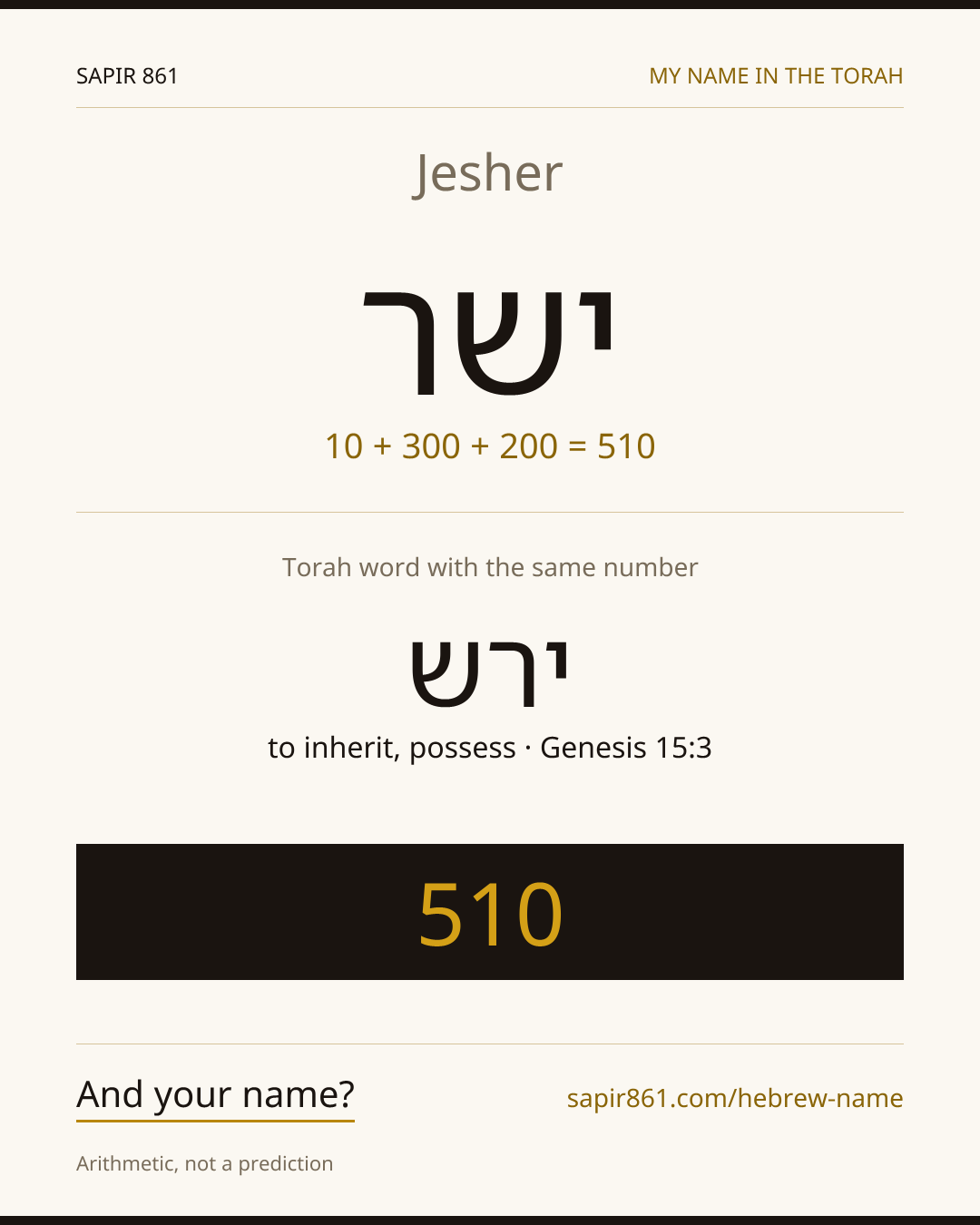 Jesher — ישר