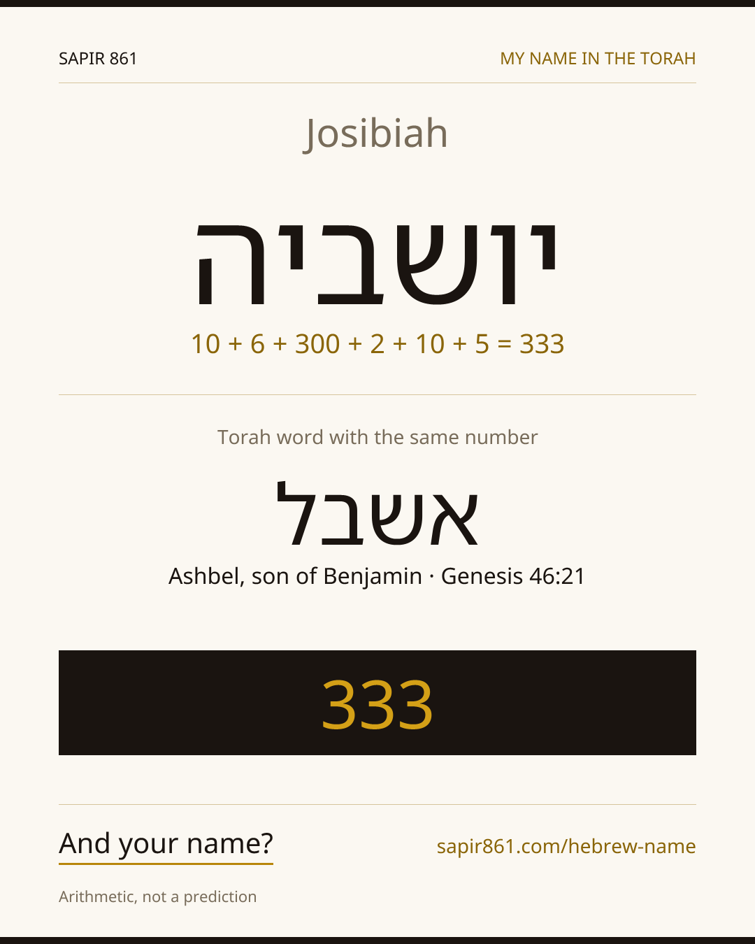 Josibiah — יושביה