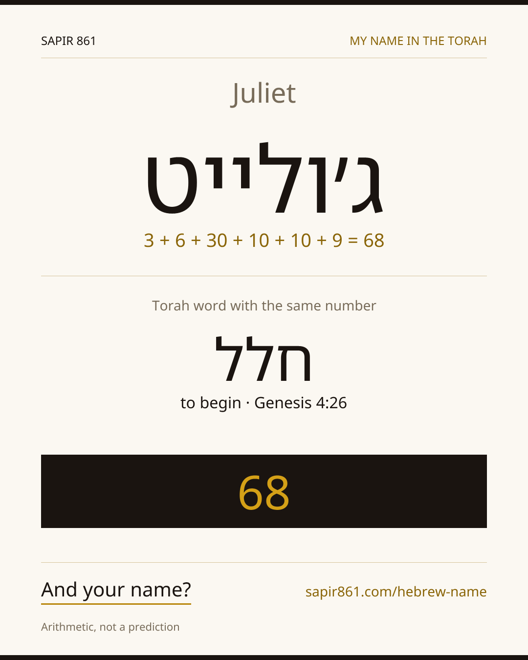 Juliet — ג׳ולייט