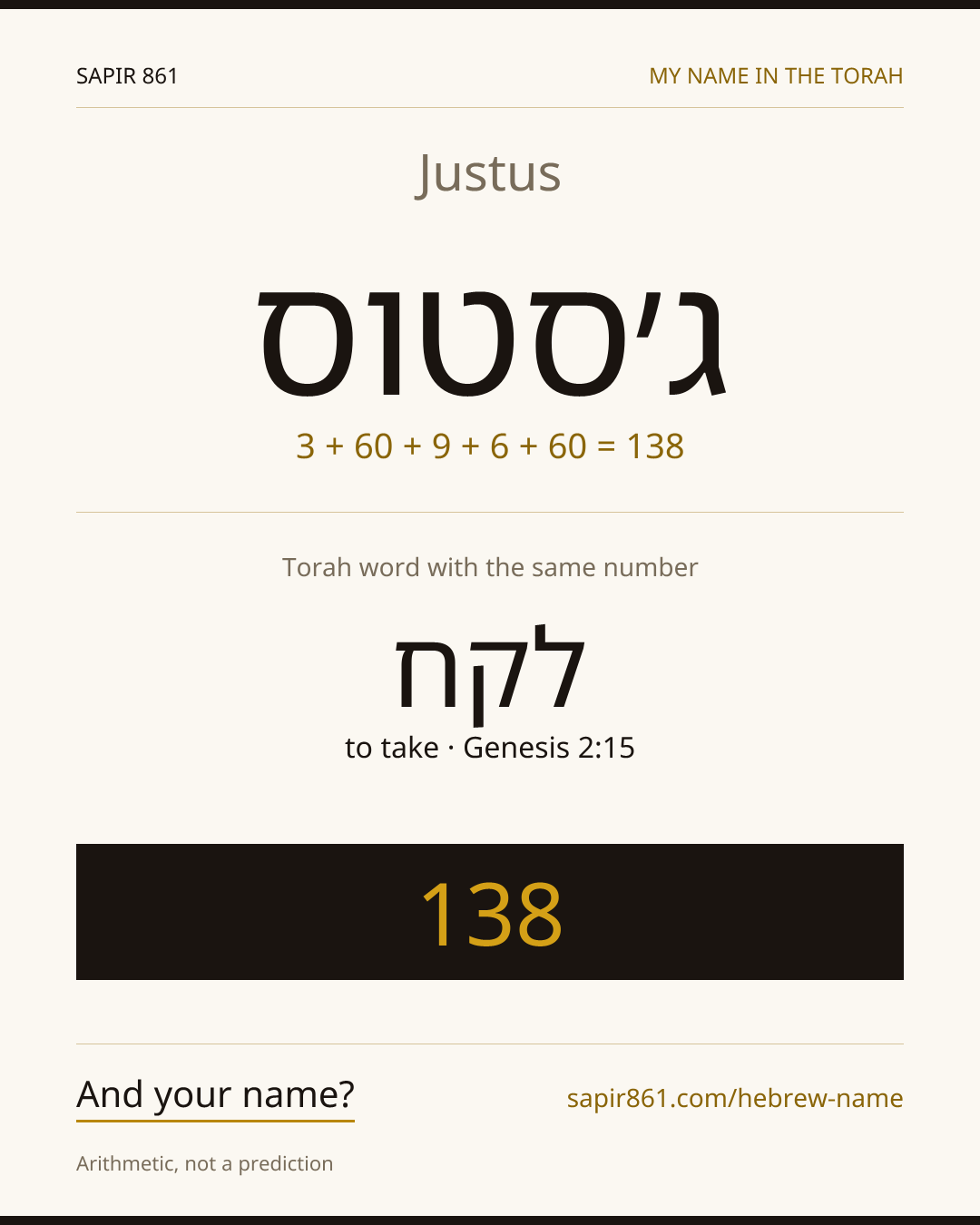 Justus — ג׳סטוס