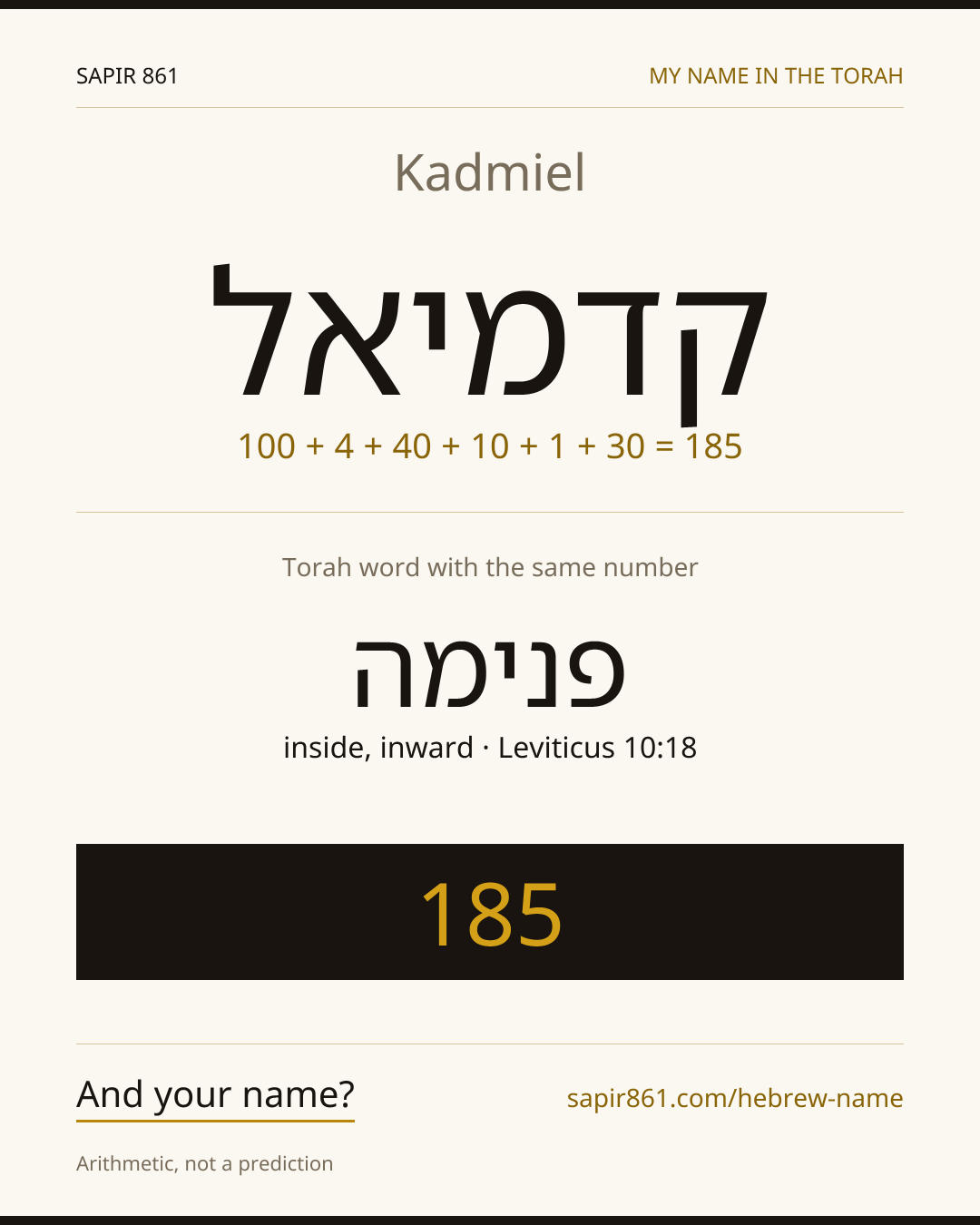 Kadmiel — קדמיאל