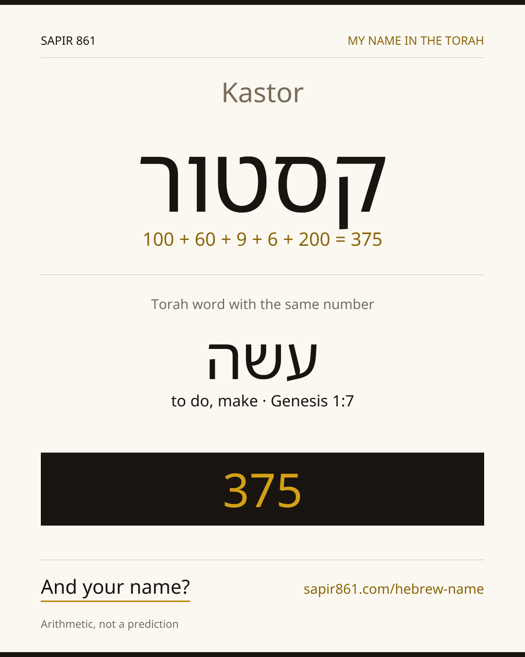 Kastor — קסטור