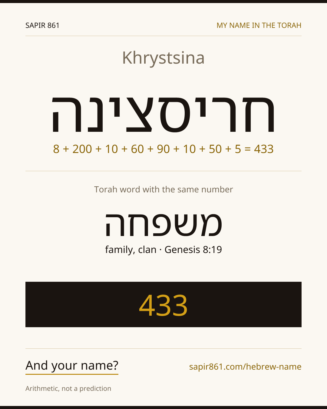 Khrystsina — חריסצינה