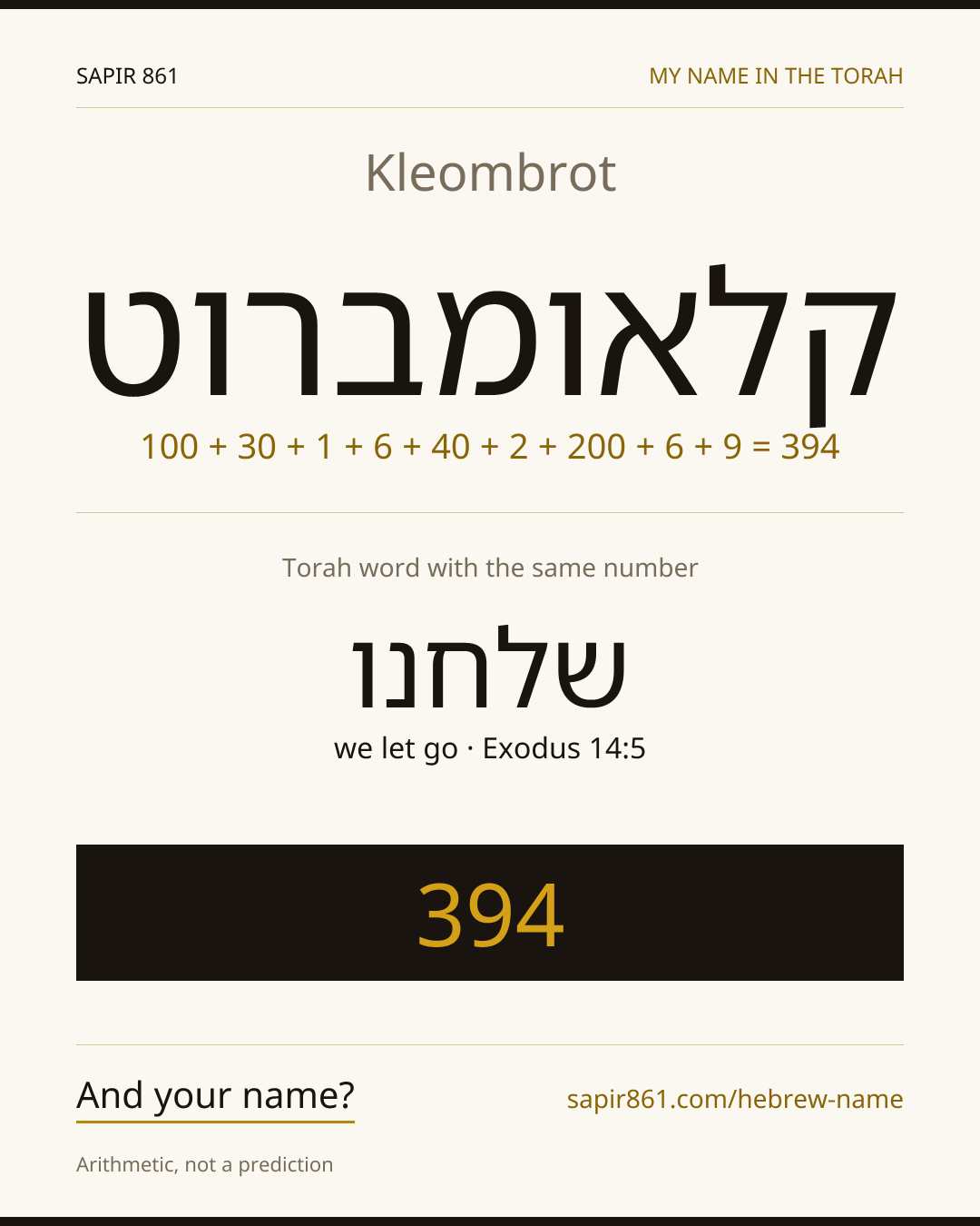 Kleombrot — קלאומברוט