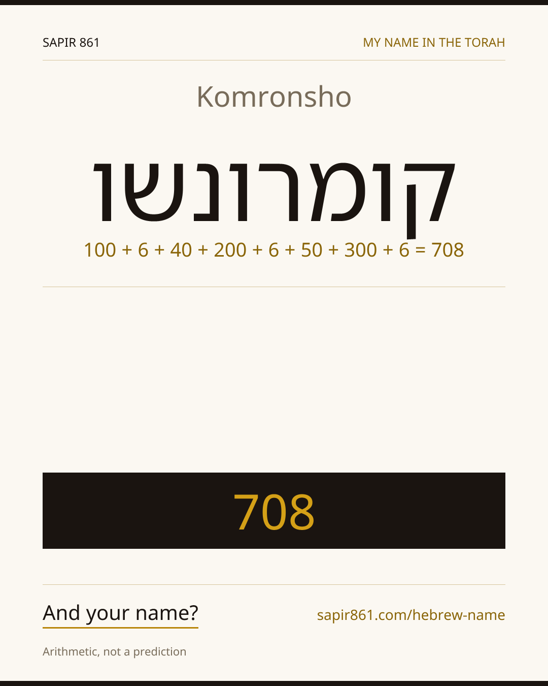 Komronsho — קומרונשו