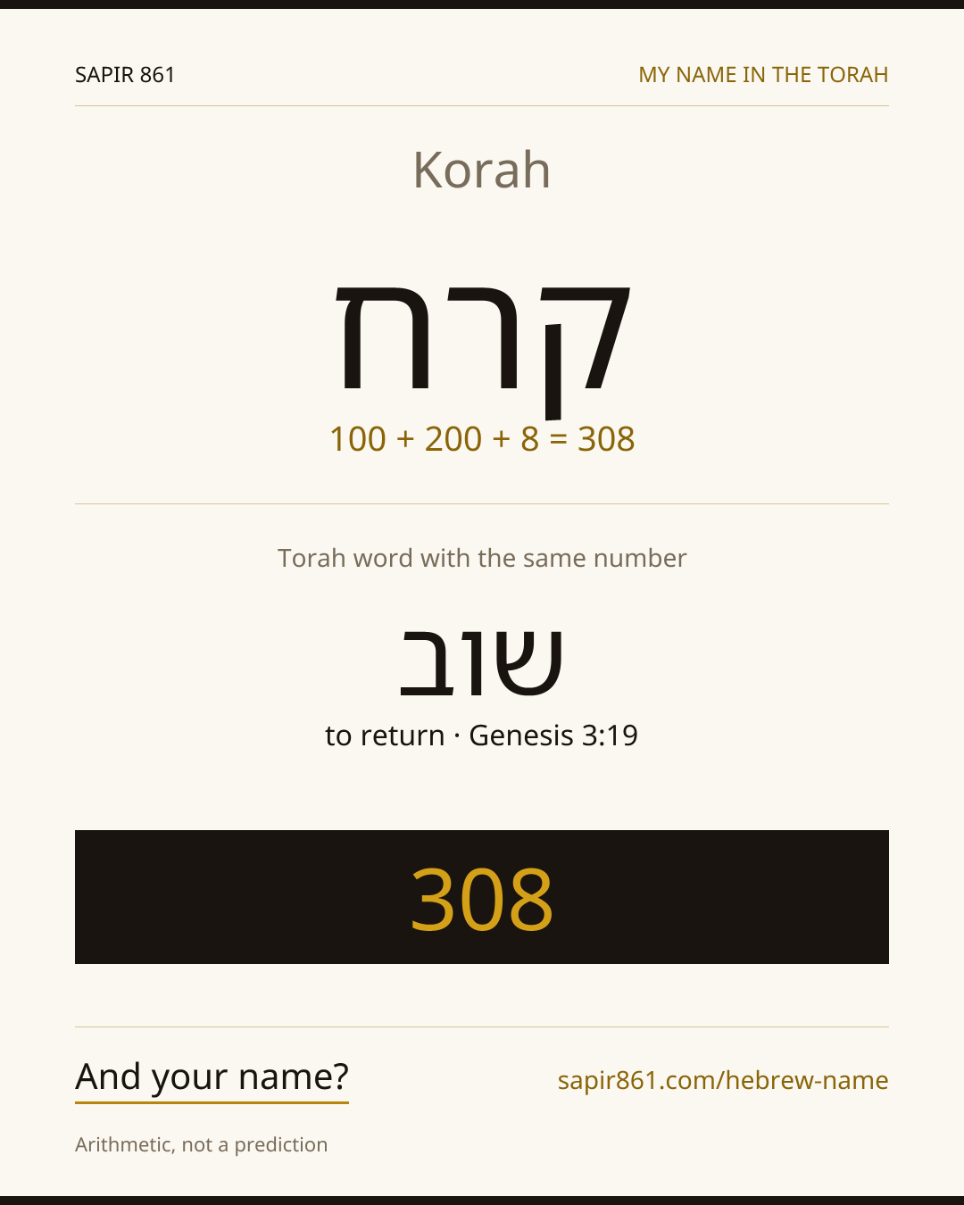 Korah — קרח