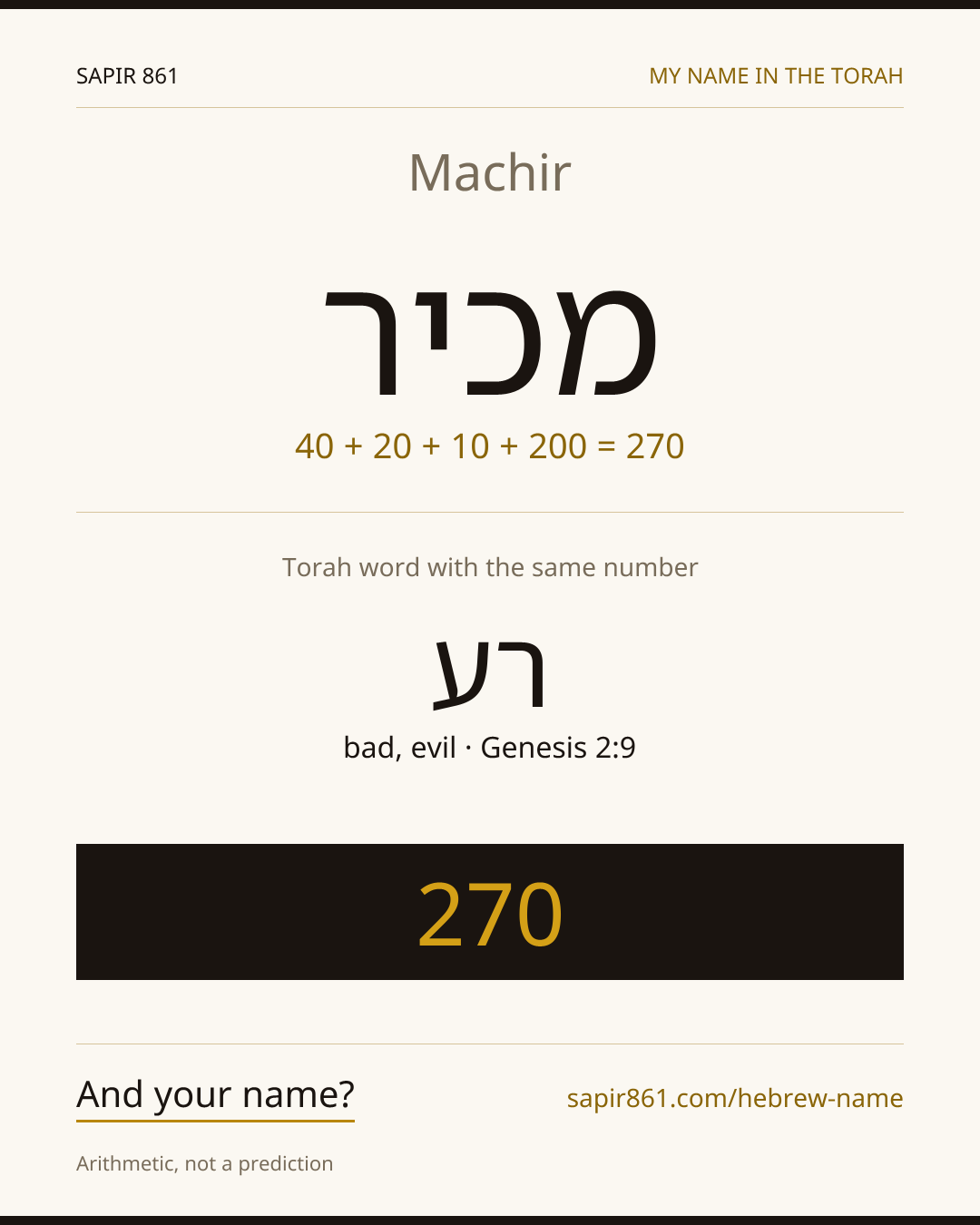 Machir — מכיר