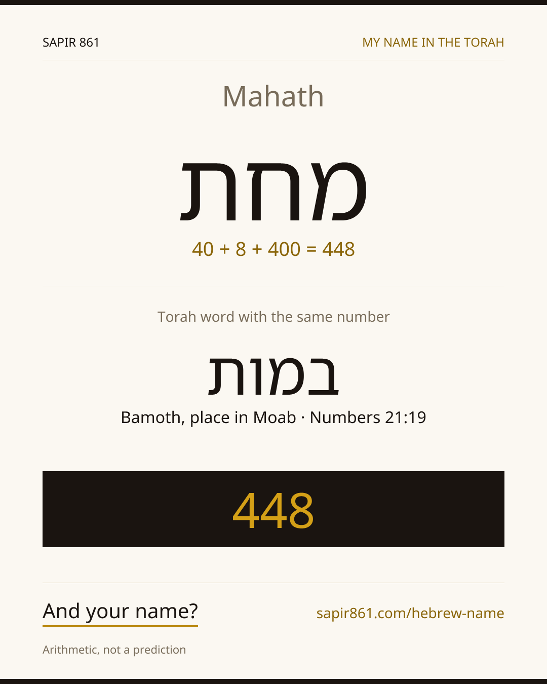 Mahath — מחת