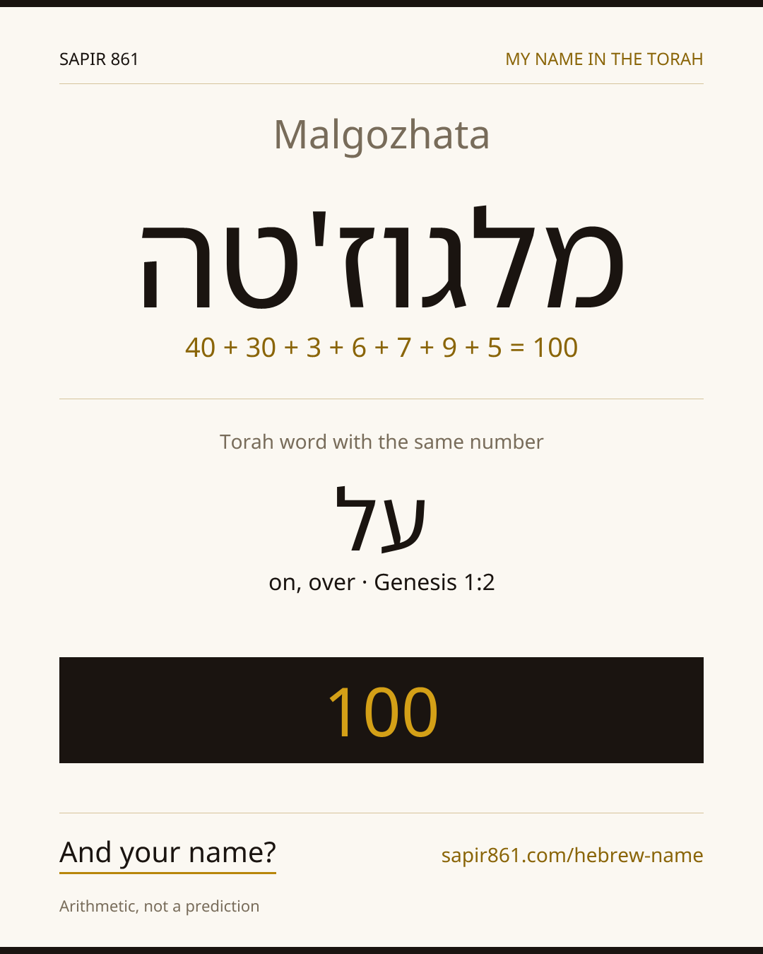 Malgozhata — מלגוז'טה