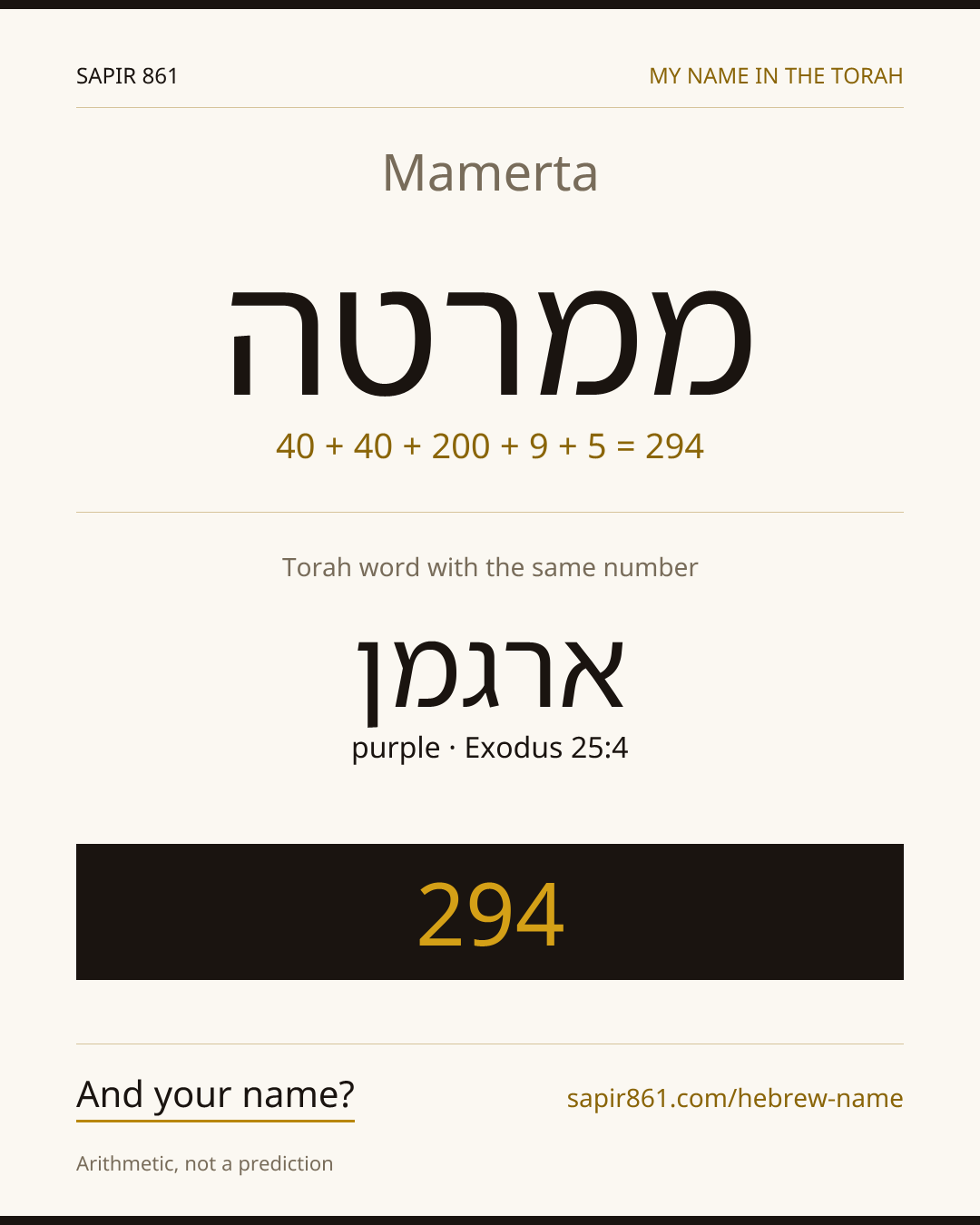 Mamerta — ממרטה