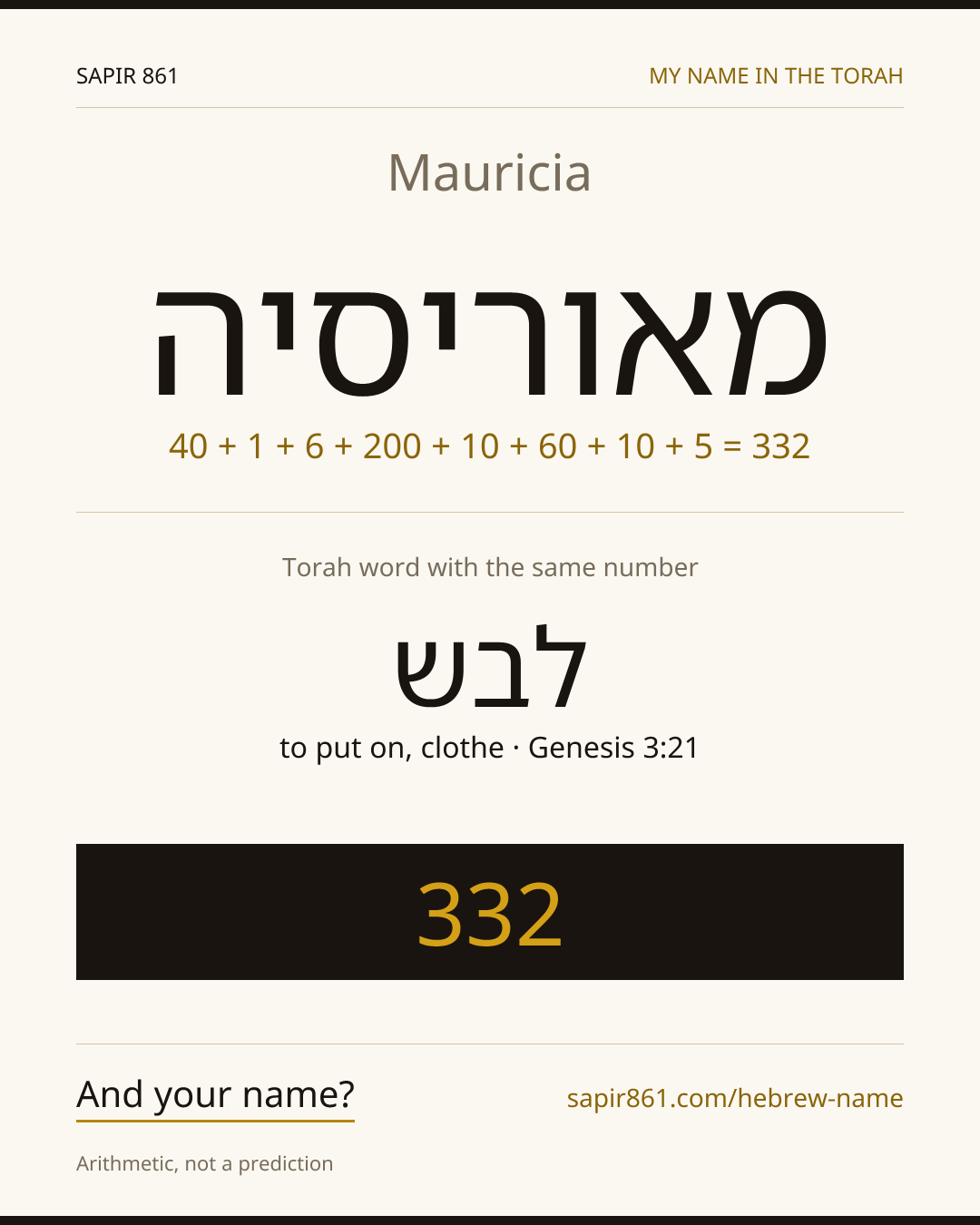 Mauricia — מאוריסיה