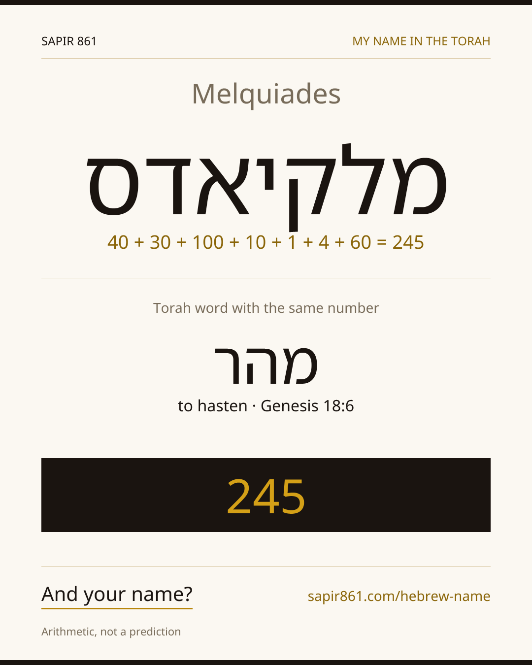 Melquiades — מלקיאדס