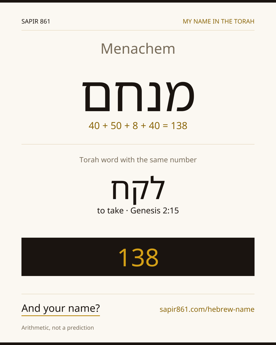 Menachem — מנחם