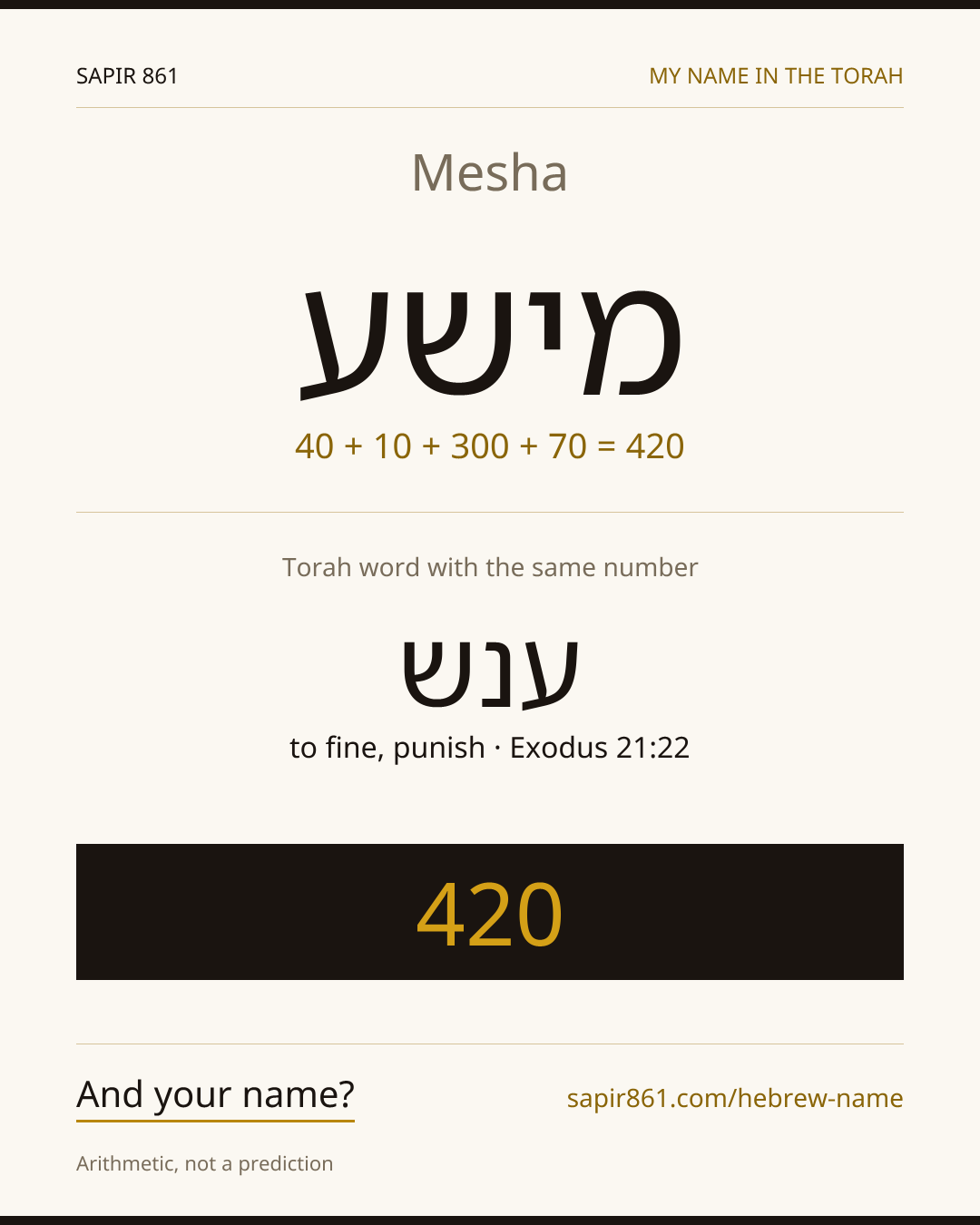 Mesha — מישע