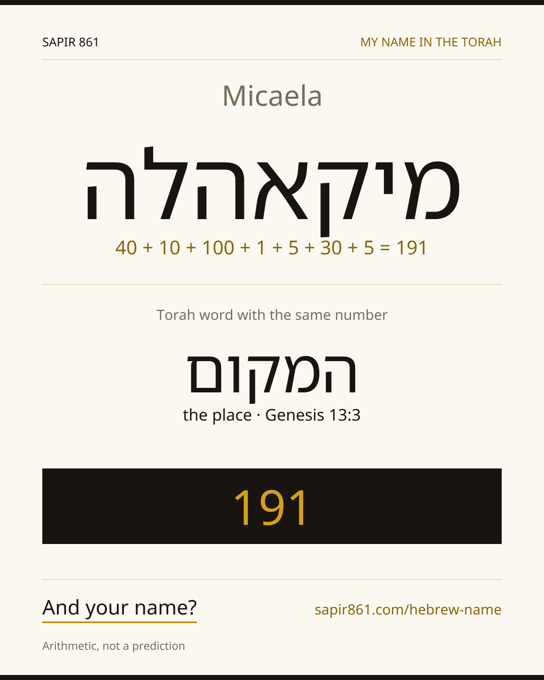 Micaela — מיקאהלה