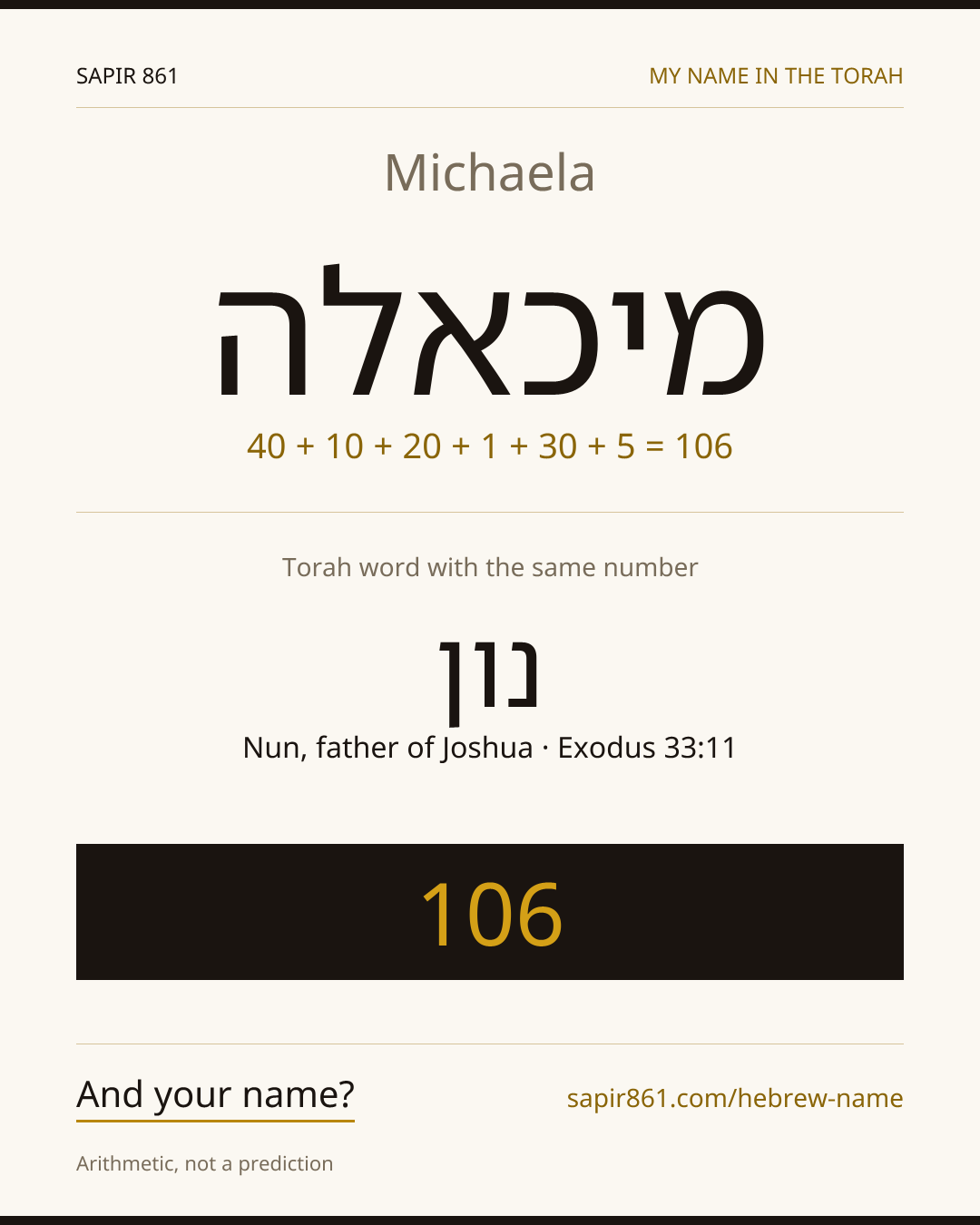 Michaela — מיכאלה