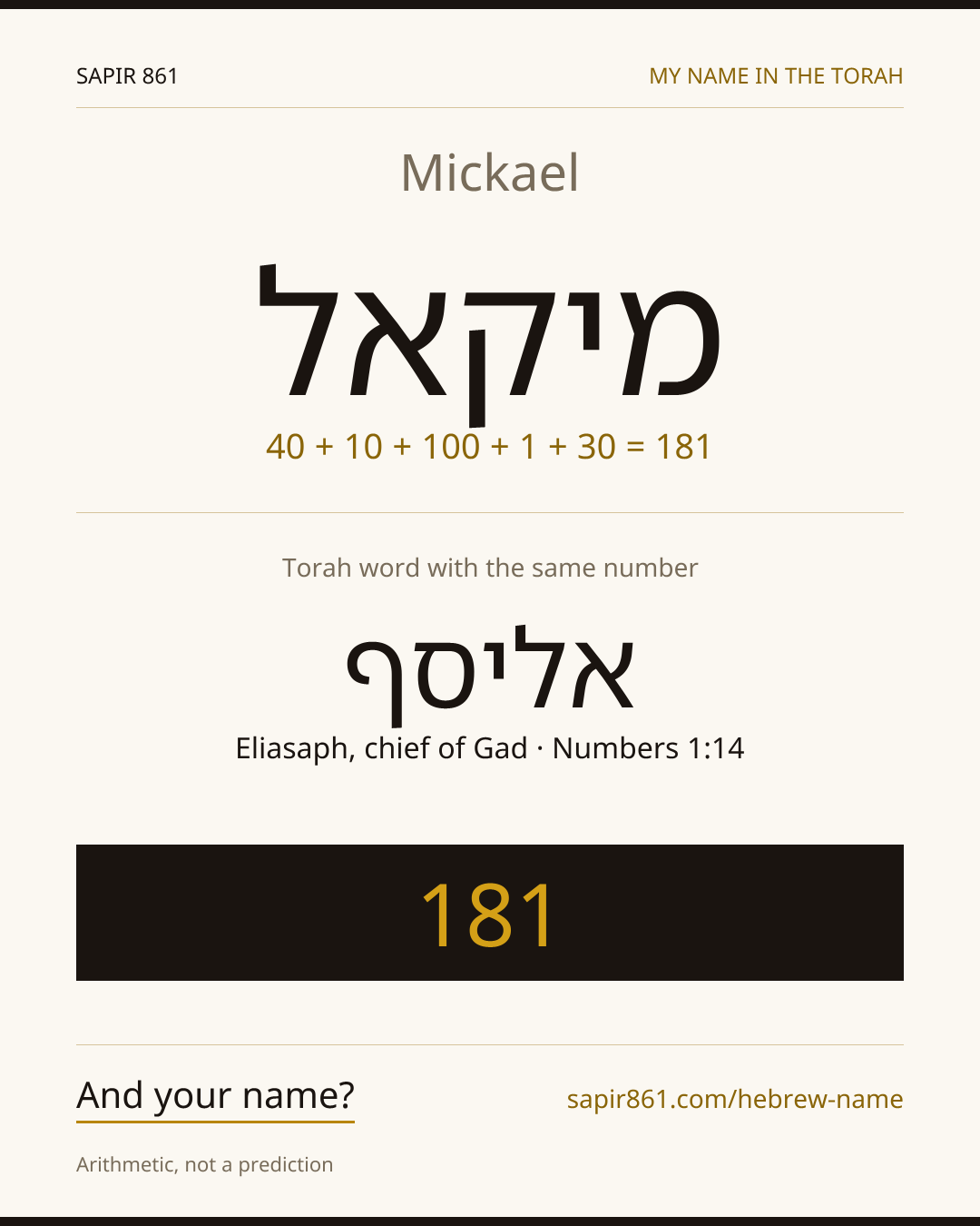 Mickael — מיקאל